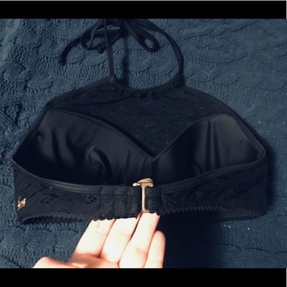 ROXY BLACK HALTER SWIM TOP - Picture 3 of 4